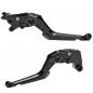 Preview: Brake lever and clutch lever set CNC milled suitable for Honda CBF 600 S / SA (PC43) 07-16 black glossy anodised