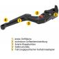 Preview: Bremshebel- und Kupplungshebel Set, CNC gefräst passend für Yamaha FZ 1 Fazer (RN16) 05-09 Rot Glänzend Eloxiert