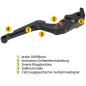 Preview: Bremshebel- und Kupplungshebel Set, CNC gefräst passend für Yamaha XT 600 E (3TB) 90-97 Rot Glänzend Eloxiert