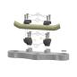 Preview: Handle bar conversion mit Versatz to fat-bar passend für Cagiva Elefant 900 i.E. (Lucky Explorer) (1B) 91-92 Silber Eloxiert