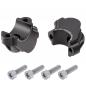 Preview: Lenkererhöhung 30 mm and 15 mm zurück passend für BMW F 800 GS Adventure Schwarz Eloxiert