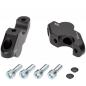 Preview: Lenkererhöhung 30 mm mit Versatz 20 mm passend für Aprilia Aprilia 900 Dorsoduro 2017-2020 Schwarz Eloxiert