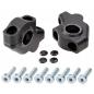 Preview: Lenkererhöhung 30 mm mit Versatz 21 mm passend für BMW F 650 GS Twin 07-12 Schwarz Eloxiert