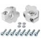 Preview: Lenkererhöhung 30 mm mit Versatz 21 mm passend für BMW F 650 GS Twin 07-12 Silber Eloxiert
