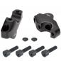 Preview: Lenkererhöhung 30 mm mit Versatz 21 mm passend für Honda CMX 1100 Rebel (SC83) 21- Schwarz Eloxiert