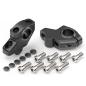 Preview: Lenkererhöhung 30 mm mit Versatz 21 mm passend für Yamaha MT-07 2013-2020 with ABE certificate Schwarz Eloxiert