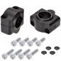 Preview: Lenkerumbau auf Fat-Bar, 20 mm Erhöhung passend für Aprilia Pegaso 650 (GA) 91-95 Schwarz Eloxiert