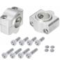 Preview: Lenkerumbau auf Fat-Bar, 20 mm Erhöhung passend für BMW R 100 T 76-84 Silber Eloxiert