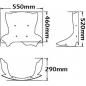 Preview: Windshield suitable for BMW F800 GS Adventure - Height 460mm