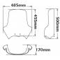 Preview: Windschild passend für BMW R1200 GS - Höhe 455mm