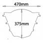 Preview: Pare-brise "Double Bubble" convient à BMW R1200 S - Hauteur 375mm