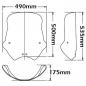 Preview: Pare-brise convient à BMW R1200 R - Hauteur 500mm