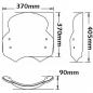 Preview: Windshield suitable for BMW R nineT - Height 370mm