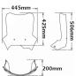 Preview: Windshield suitable for BMW F650 GS (2008-) & F800 GS (-07/2012) - Height 425mm