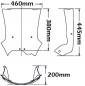 Preview: Windshield suitable for BMW F700 GS incl. upper bar - Height 380mm
