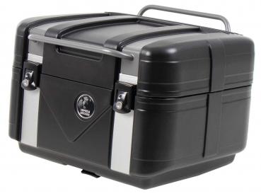 Preview: Gobi Topcase Black Edition - schwarz mit silbernen Inlays