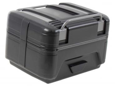 Preview: Gobi Topcase Black Edition - schwarz mit silbernen Inlays