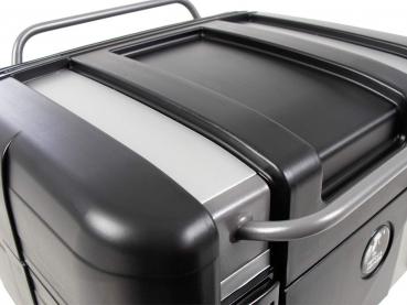 Gobi Topcase Black Edition - schwarz mit silbernen Inlays