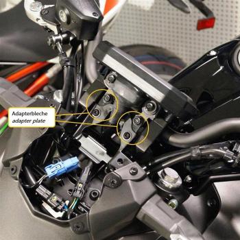 Preview: Adapter plate suitable for cockpit fairing suitable for Kawasaki Z650 2019-> using 25 mm Handlebar riser
