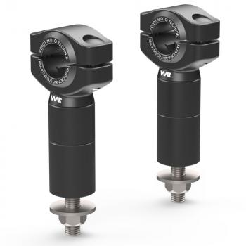 Adjustable handlebar risers suitable for Yamaha XV 750 Virago (4FY) 92-94 black glossy anodized