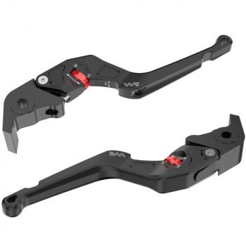 Bremshebel- und Kupplungshebel Set, CNC gefräst passend für Aprilia Tuareg 660 (XB) 22- Schwarz Glänzend Eloxiert