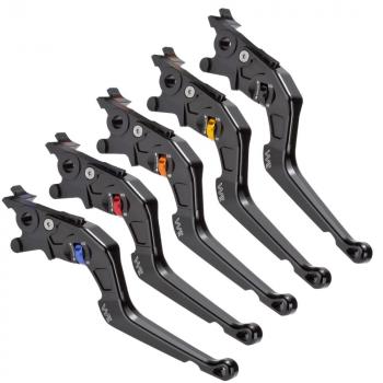 Preview: Bremshebel- und Kupplungshebel Set, CNC gefräst passend für Aprilia Tuareg 660 (XB) 22- Schwarz Glänzend Eloxiert