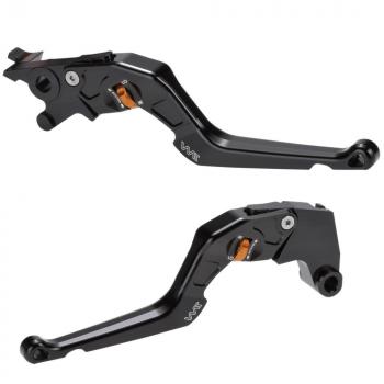Bremshebel- und Kupplungshebel Set, CNC gefräst passend für BMW F 650 ST (E169) 94-00 Orange Glänzend Eloxiert
