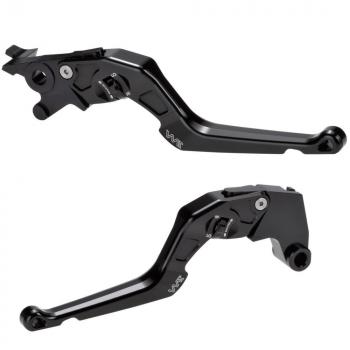 Brake lever and clutch lever set CNC milled suitable for KTM 1190 Adventure R 13-16 black glossy anodised