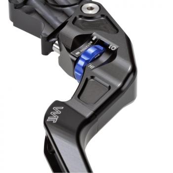 Preview: Bremshebel- und Kupplungshebel Set, CNC gefräst passend für Moto Guzzi V85 TT (KW, KY, KX) 19- Blau Glänzend Eloxiert