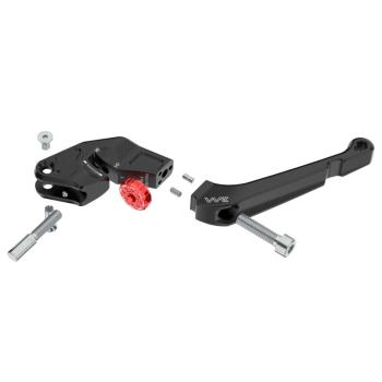 Preview: Bremshebel- und Kupplungshebel Set, CNC gefräst passend für Yamaha NSR 1100 (BT 1100 Bulldog) (RP051) 02-04 Rot Glänzend Eloxiert