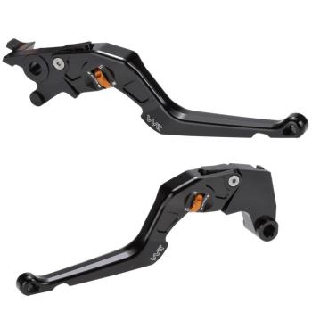 Bremshebel- und Kupplungshebel Set, CNC gefräst passend für Yamaha XT 600 E (3TB) 90-97 Orange Glänzend Eloxiert
