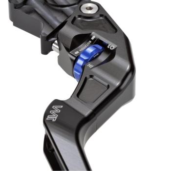 Preview: Bremshebel- und Kupplungshebel Set, CNC gefräst passend für Yamaha XT 600 K (3TB) 90-97 Blau Glänzend Eloxiert