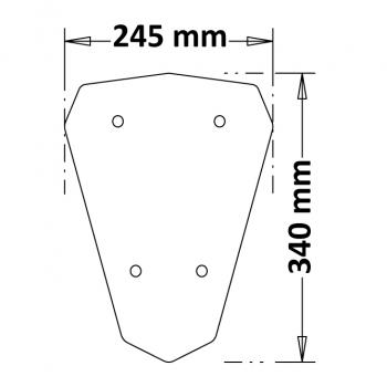 Preview: Windschild für Yamaha Tracer 700 – Höhe: 340 mm