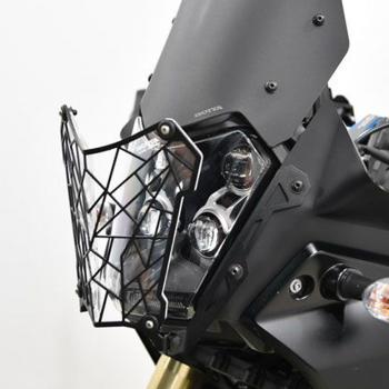 Preview: Klappbares Lampenschutzgitter passend für Yamaha Tenere 700 (2019-) mit Acrylglasscheibe