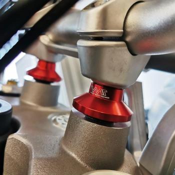 Preview: Lenkererhöhung 20 mm passend für Ducati DesertX Rot Eloxiert 22-