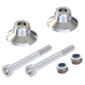 Preview: Lenkererhöhung 20 mm passend für Ducati DesertX Silber Eloxiert 22-