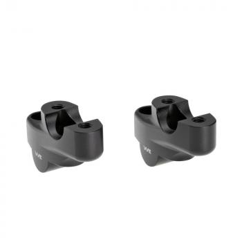 Handlebar riser with offset suitable for Honda CB 500 S (PC 32) 96-03 black anodized