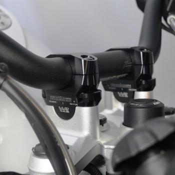 Preview: Verstellbare Lenkererhöhung für BMW R 1200 GS LC und R 1250 GS & Adventure Modelle - Blau Eloxiert