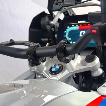 Verstellbare Lenkererhöhung für BMW R 1200 GS LC und R 1250 GS & Adventure Modelle - Schwarz Eloxiert