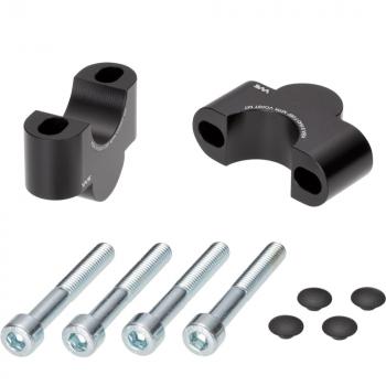 Handlebar risers 25 mm suitable for Aprilia 900 Dorsoduro 2017-2020 black anodized