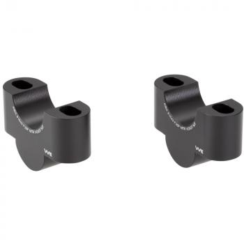 Preview: Handlebar risers 25 mm suitable for Aprilia 900 Dorsoduro 2017-2020 black anodized