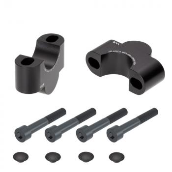 Lenkererhöhung 25 mm passend für Honda CMX 1100 Rebel (SC83) 21- Schwarz Eloxiert