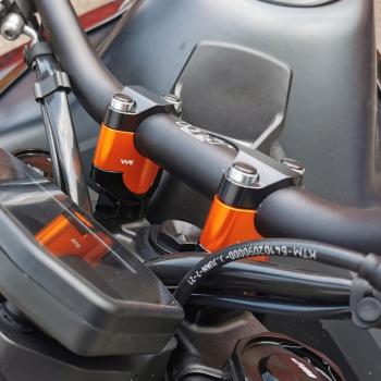 Preview: Handlebar risers 25 mm suitable for KTM 1290 Super Adventure black anodized