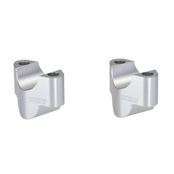 Handlebar risers 25 mm suitable for KTM 690 SMC R & Enduro R 2019- silver anodized