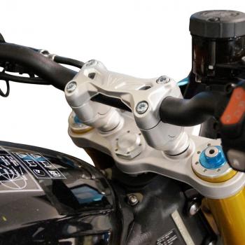 Handlebar risers 25 mm suitable for Triumph Speed Triple 1050 R (2016-2020) silver anodized