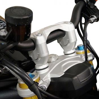 Handlebar risers 25 mm suitable for Triumph Speed Triple 1050 R (2016-2020) silver anodized