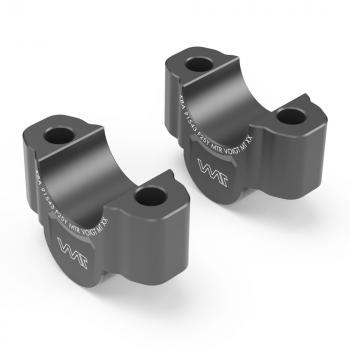 Lenkererhöhung 25 mm für Yamaha Ténéré 700, Rally & World Raid (alle Modelle) - schwarz eloxiert