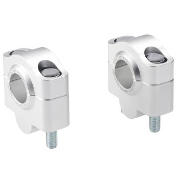 Handlebar risers 25 mm suitable for Yamaha XT 600 (3XP) 89 silver anodized