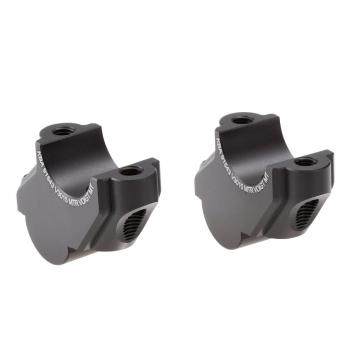 Lenkererhöhung 30 mm and 15 mm zurück passend für BMW F 800 GS Adventure Schwarz Eloxiert