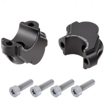 Preview: Lenkererhöhung 30 mm and 15 mm zurück passend für BMW F 800 GS Adventure Schwarz Eloxiert
